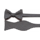 Black Gingham Check Cummerbund & Bow Tie